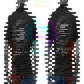 Solanaolコイン暗号ロゴブロックチェーン ソラナ メンズTシャツ バックプリント - Kawaiitshirt