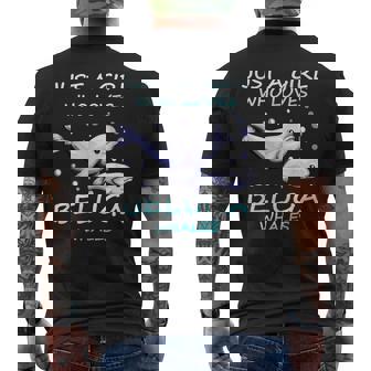 Solo Una Chica Que Ama A Las Ballenas Beluga Lindo Motivo De Camiseta Hombre Estampado Espalda - Regaloses