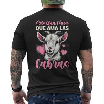 Solo Una Chica Que Ama Las Cabras Amante De Cabras Camiseta Hombre Estampado Espalda - Regaloses