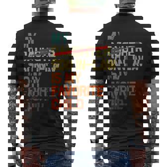 My Son In Law Is My Favorite Child Fathers Day Retro Men's T-shirt Back Print | Mazezy