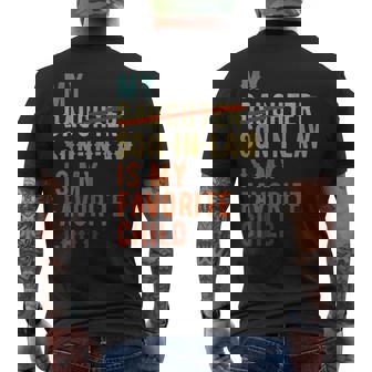 My Son In Law Is My Favorite Child Retro Fathers Day Mens Men's T-shirt Back Print | Mazezy