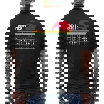 Sorry I Dgaf Hidden Message Retro Guitar Men's T-shirt Back Print - Thegiftio UK