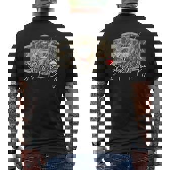 Southern Boy Fishing Camouflage Old Camo Southern Vibes Men's T-shirt Back Print | Mazezy