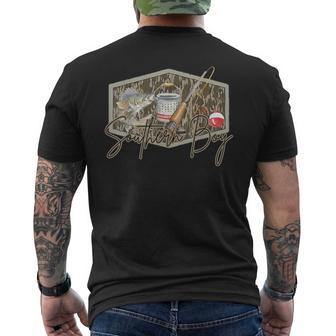 Southern Boy Fishing Camouflage Old Camo Southern Vibes Men's T-shirt Back Print - Thegiftio UK