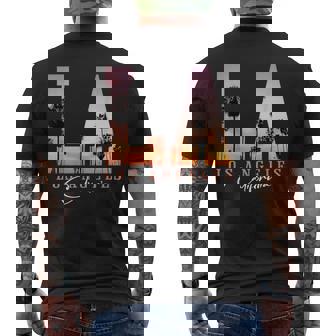 Souvenir Du Coucher Deoleil La Los Angeles Californie T-shirt imprimé au dos - Cadeauxyz