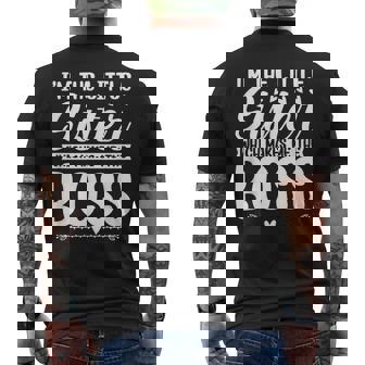 Soy La Hermana Pequeña Que Me Convierte En La Jefa Hermanos Camiseta Hombre Estampado Espalda - Regaloses