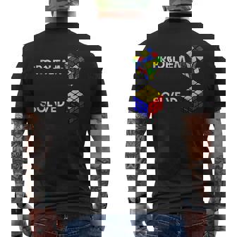 Speed Cubing Master パズル 3X3 算数キューブゲーム ルービックキューブ メンズTシャツ バックプリント - Kawaiitshirt