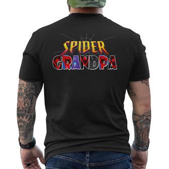 Spider Grandpa Father's Day Granddad Fathers Day Men's T-shirt Back Print - Thegiftio UK