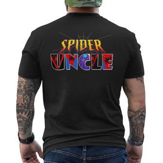 Spider Uncle Father's Day Matching Family Birthday Men's T-shirt Back Print - Thegiftio UK