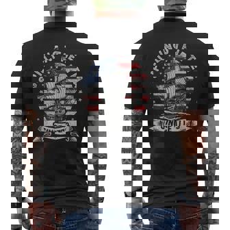 Spilling The Tea Since 1773 Red White Blue 4Th Of July Men's T-shirt Back Print - Monsterry