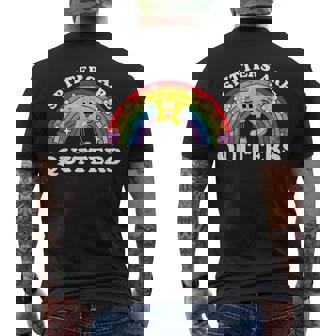 Spitters Are Quitters Raunchy Inappropriate Edgy Adult Humor Men's T-shirt Back Print - Thegiftio