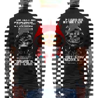 Spruch Katze Geschenk I Nett Kann Ich Auch Bringt Aber Nix T-Shirt mit Rückendruck - Geschenkecke