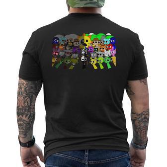 Sprunky Fight Simon Jevin Funbot Oren Pinki Tunner Men's T-shirt Back Print - Thegiftio UK