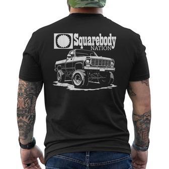 Squarebody Nation Emblem K10 Square Body 73-87 Silhouette Men's T-shirt Back Print - Thegiftio UK