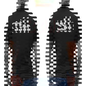 Sshh Cita Deilencio Cita Divertida Yilenciosa Humor Camiseta Hombre Estampado Espalda - Regaloses