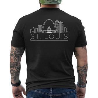 St Louis Missouri City Skyline Men's T-shirt Back Print - Thegiftio UK