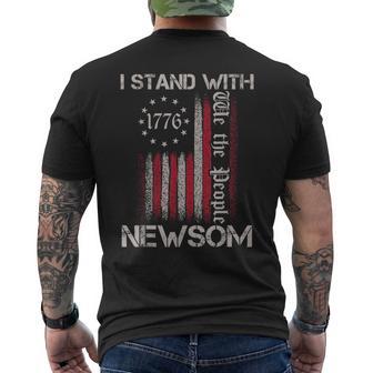 I Stand With Gavin Newsom California Governor Men's T-shirt Back Print - Thegiftio UK