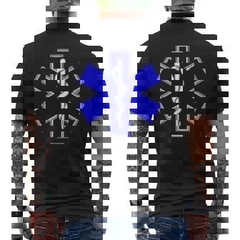 Star Of Life Rod Of Asclepius Emt Ems パラメディック メディック メンズTシャツ バックプリント - Kawaiitshirt