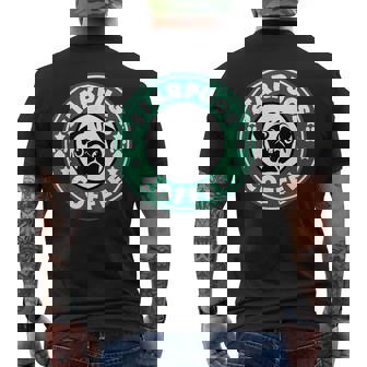 Starpugs コーヒーパグ 犬好き ギフト メンズTシャツ バックプリント - Kawaiitshirt