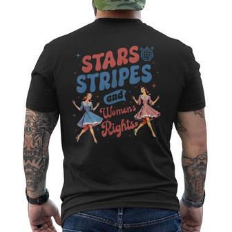 Stars Stripes And Women's Rights 4Th Of July Feminist Men's T-shirt Back Print - Thegiftio UK