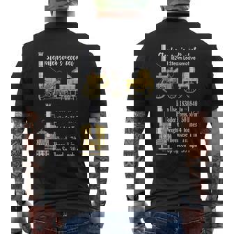 Stephenson のロケット蒸気機関車の機関車図 メンズTシャツ バックプリント - Kawaiitshirt