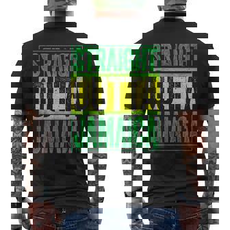 Straight Outta Jamaica ジャマイカ カリビアン レトロ レゲエ パーティー メンズTシャツ バックプリント - Kawaiitshirt