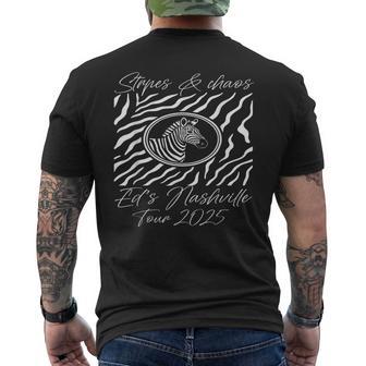 Stripes And Chaos – Ed's Nashville Tour 2025 Zebra Men's T-shirt Back Print - Thegiftio