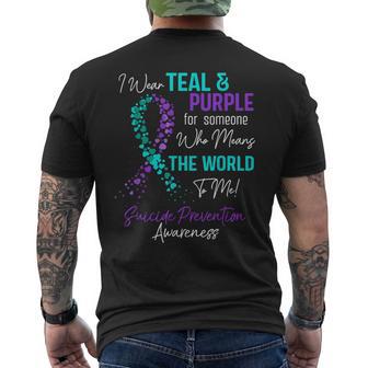 Suicide Prevention Awareness Positive Motivational Quote Men's T-shirt Back Print - Thegiftio UK