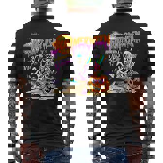 Summerween Vibes Skeleton Pumpkin Spooky Vacation Men's T-shirt Back Print - Thegiftio UK