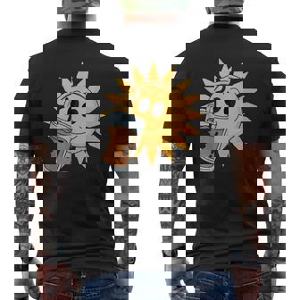 Sunshine Drink アイスコーヒー 楽しい メンズTシャツ バックプリント - Kawaiitshirt