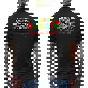 Super Gamer Dad Dad Father Men's T-shirt Back Print | Mazezy