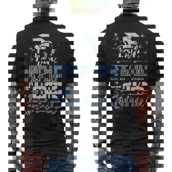 Super Proud Step Dad Of 2025 Graduate Awesome Family College Men's T-shirt Back Print - Thegiftio