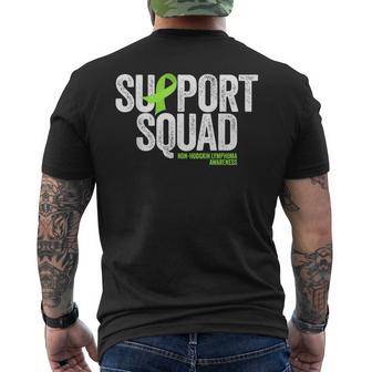 Support Squad Distressed Non Hodgkin Lymphoma Awareness Men's T-shirt Back Print - Thegiftio UK