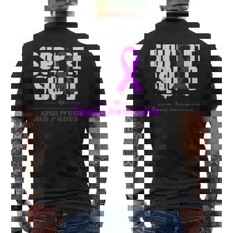 Support Squad Lupus Awareness Purple Autoimmune Disease Men's T-shirt Back Print - Monsterry