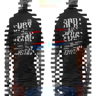 Support Our Veterans Protect And The Va Awareness Men's T-shirt Back Print - Monsterry