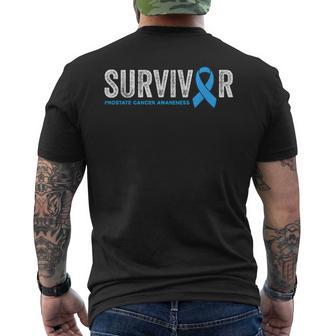 Survivor Prostate Cancer Awareness Men's T-shirt Back Print - Thegiftio UK