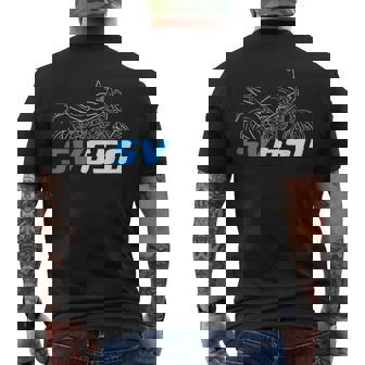Sv650 2016-2025 ストリートバイクライダー、オートバイ用。 メンズTシャツ バックプリント - Kawaiitshirt