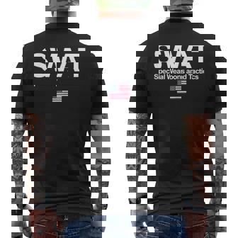 Swat シャツ Unitedpecial Police Usa フラッグ 胸ロゴ メンズTシャツ バックプリント - Kawaiitshirt