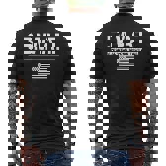 Swat スペシャル 武器と戦術警察WAT メンズTシャツ バックプリント - Kawaiitshirt