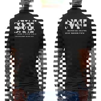 Swat チーム ヴィンテージ ポリス ユニフォーム メンズTシャツ バックプリント - Kawaiitshirt