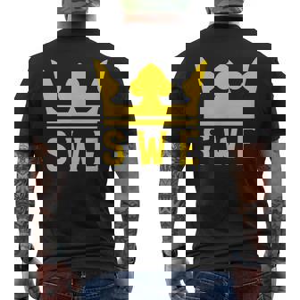 Swe With A Royal Crown スウェーデン メンズTシャツ バックプリント - Kawaiitshirt