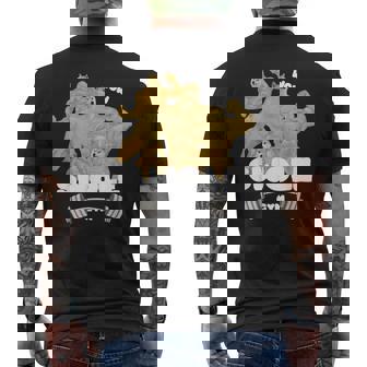 Swole Gymwole Doge Meme Buff Doge Meme メンズTシャツ バックプリント - Kawaiitshirt