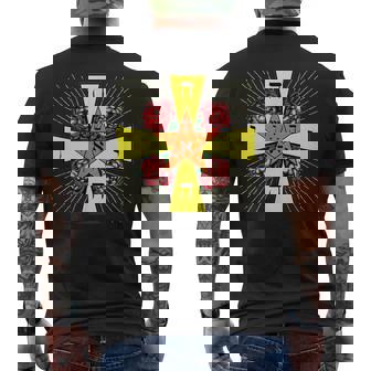 Symbole Lamen Rosicrucien Jhvh -Ymbole De Pentagramme De La Croix Rose T-shirt imprimé au dos - Cadeauxyz