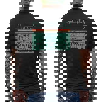 Synthesizer アナログシンセテクノ酸djプロデューサー ビンテージ メンズTシャツ バックプリント - Kawaiitshirt