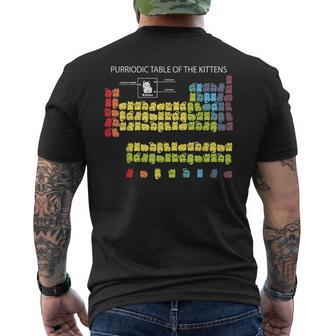Tavola Periodica Dei Gattini Divertente Gatto Chimica Divertente Gatto T-shirt da uomo con stampa posteriore - Novitaregali