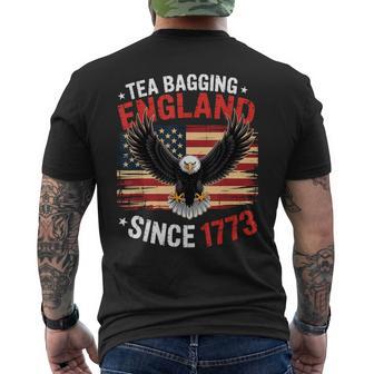 Tea Bagging England Since 1773 4Th Of July Vintage Retro Men's T-shirt Back Print - Thegiftio UK