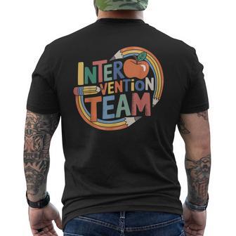 Teaching Staff Intervention Team School Intervention Men's T-shirt Back Print - Thegiftio UK