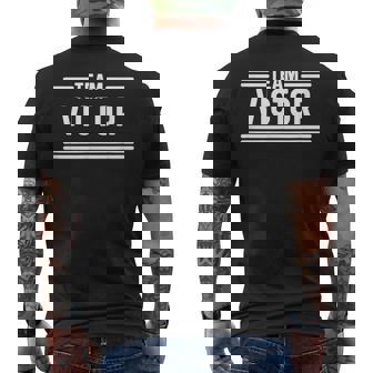 Teamictor ファミリーネーム メンズTシャツ バックプリント - Kawaiitshirt