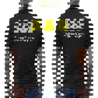 Teampirit Three イエローラバーダックグラフィックプリント メンズTシャツ バックプリント - Kawaiitshirt