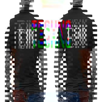 Techno Edm Raver Dj Rave Festival Camiseta Hombre Estampado Espalda - Regaloses